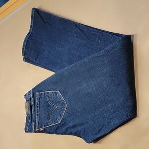 Levi's 529 Curvy Bootcut Med-Dark Wash Blue Jeans, Size 10M, Great Used Cond.
